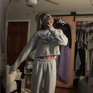 Gray Arizona Cropped Sweatshirt
